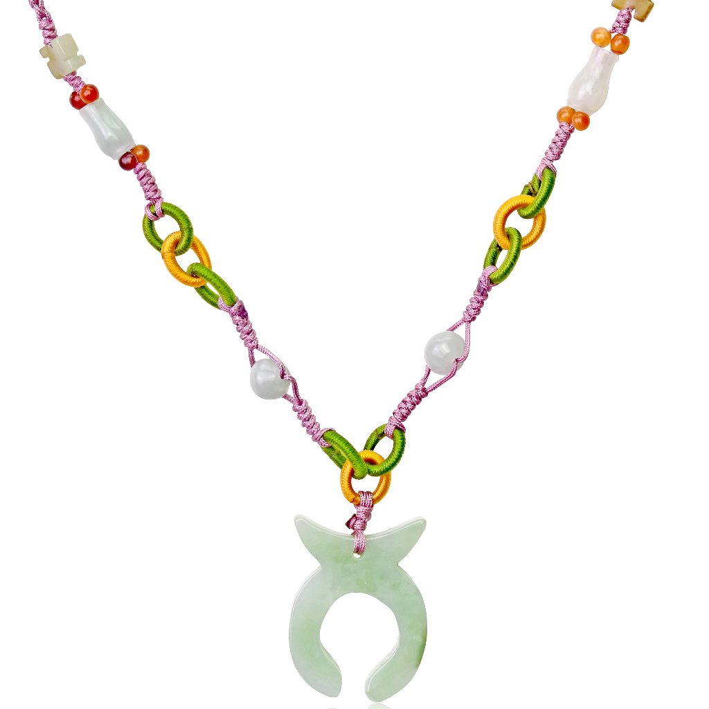 Taurus Astrology Handmade Jade Necklace Single Pendant